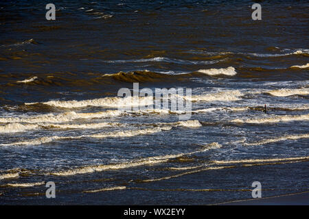 Norderney, Weststrand, Strand, Meer, stürmisch Stock Photo