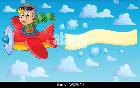 Image with airplane theme 2 Stock Vector