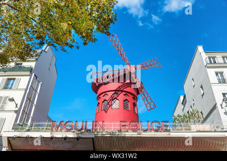 Moulin Rouge cabaret in Paris Stock Photo