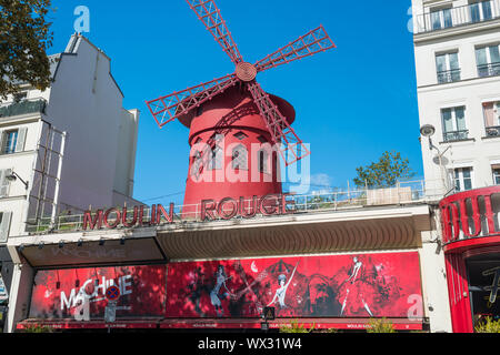 Moulin Rouge cabaret in Paris Stock Photo