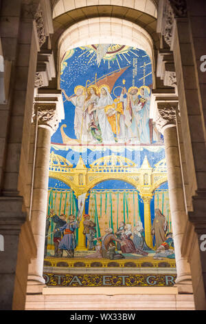 Inside of basilica on Montmartre in Paris Stock Photo