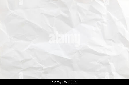 Old White Crumpled Paper Sheet Background Texture Stock Photo