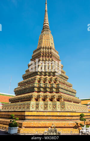 Phra Maha Chedi Si Ratchakan is a group of four large stupas in the Wat Pho Stock Photo