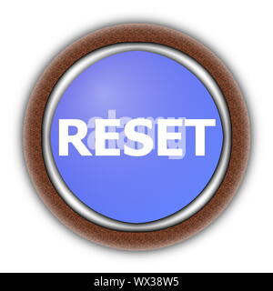 reset button illustration isolated on white background Stock Photo