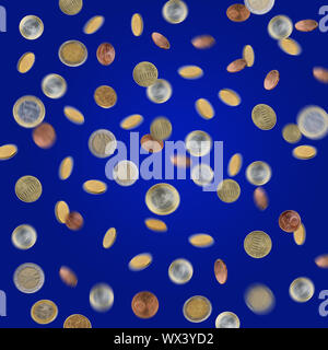 Pennies from Heaven, flood of money, Stock Photo