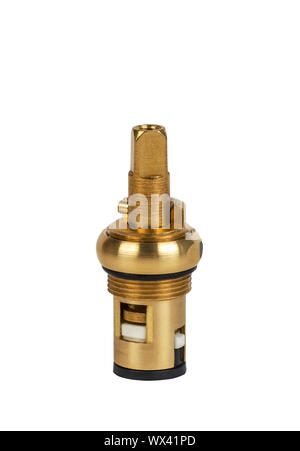 Brass faucet parts cartridge for water valve Stock Photo