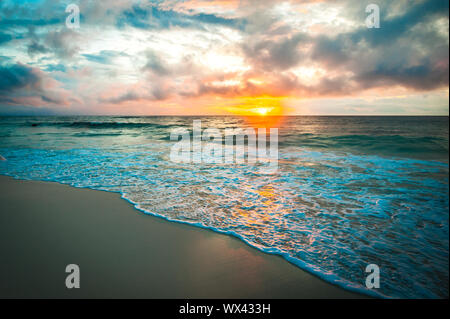 Colorful dawn over the sea Stock Photo