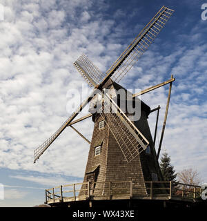 Tower windmill in the district of Coesfeld-Lette, Coesfeld, North Rhine-Westphalia, Germany, Europe