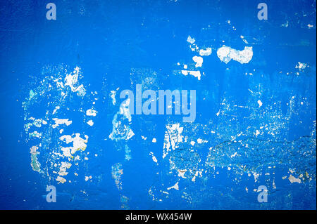 grunge blue wall, highly detailed textured background Stock Photo