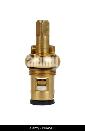 Brass faucet parts cartridge for water valve Stock Photo