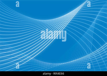 abstract blue waves tech background Stock Photo
