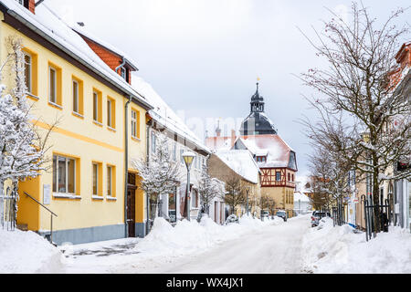 Impressions from Harzgerode in winter Stock Photo