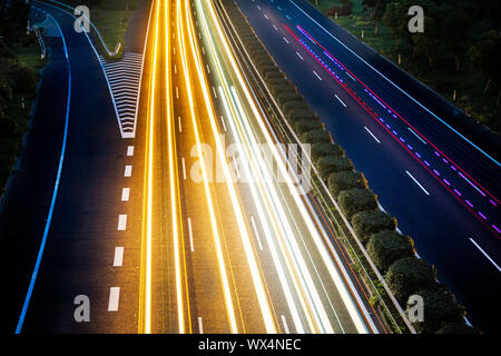 freeway in night Stock Photo