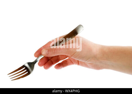 Fork in Hand Stock Photo