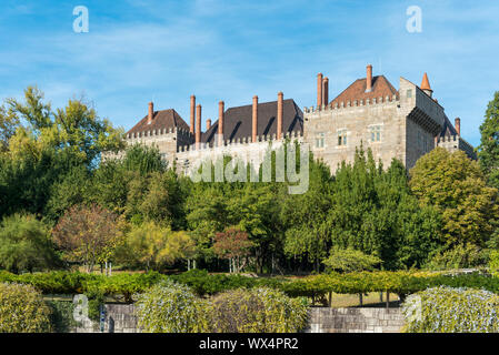 Palace of the Dukes of Braganza, a medieval estate in Guimarães, Portugal Stock Photo