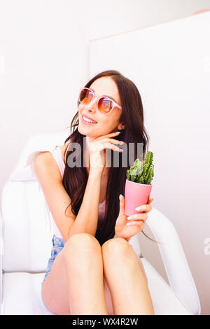 Laser hair removal in professional beauty studio.  Stock Photo