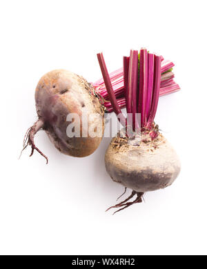 Tasty raw beetroot. Healthy vegetable isolated on white background. Stock Photo