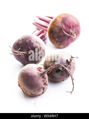 Tasty raw beetroot. Healthy vegetable isolated on white background. Stock Photo