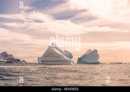 Snow and ices of the Antarctic islands Stock Photo