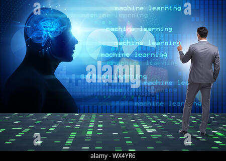 Cognitive computing and machine learning concept Stock Photo