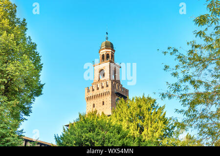 Central tower of Sforza Castle in Milan