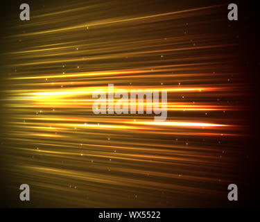 Background of orange lines horizontal and dots Stock Photo