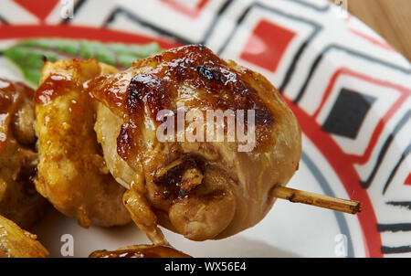 Chicken Teriyaki Kabobs Stock Photo