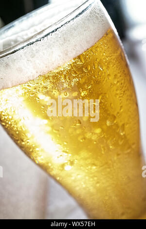 glass, golden, beer, alcohol, light, isolated, pint Stock Photo