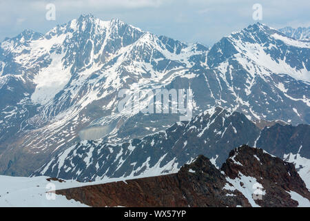 View from Alps Karlesjoch mountain Stock Photo