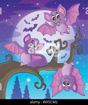 Bats theme image 4 Stock Vector