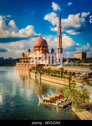Putrajaya skyline. Amazing view of  Putra mosque Stock Photo