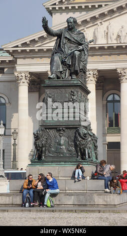 national theatre munish odeons square monument pillars national theatre Stock Photo