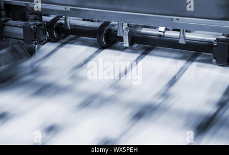 polygraphic process in modern printing house Stock Photo