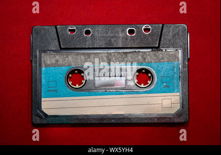 Detail of a music cassette from the eighteens Stock Photo