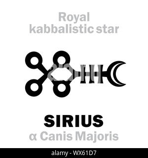 Astrology: SIRIUS (The Royal Behenian kabbalistic star) Stock Photo