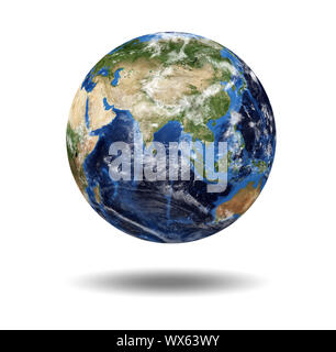 Isolated planet globe against a white background Stock Photo