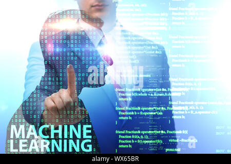 Machine learning concept as modern technology Stock Photo