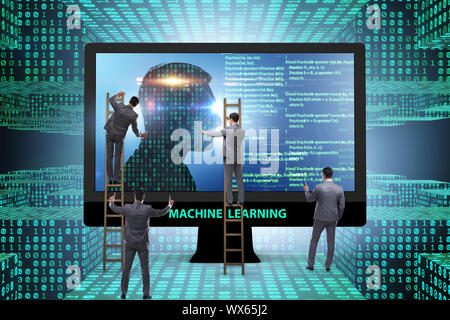 Machine learning concept as modern technology Stock Photo