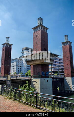 Duisburg Swan Gate Bridge Stock Photo