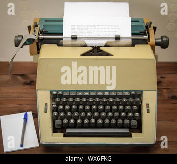 Details of an old mechanical typewriter Stock Photo