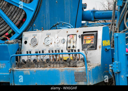 Details of a drill for soil sampling Stock Photo