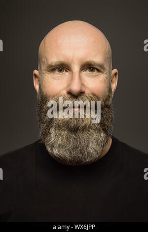 male portrait with long beard Stock Photo