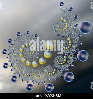 abstract colorful faraktal images 3d rendering Stock Photo