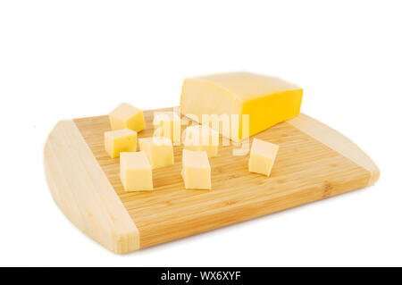 Dutch cheese on wooden plate Stock Photo