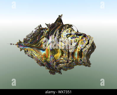 abstract colorful faraktal images 3d rendering Stock Photo
