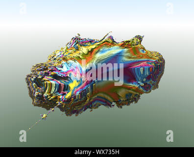 abstract colorful faraktal images 3d rendering Stock Photo