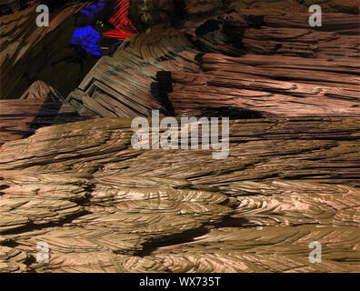 abstract colorful faraktal images 3d rendering Stock Photo