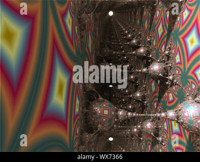 abstract colorful faraktal images 3d rendering Stock Photo