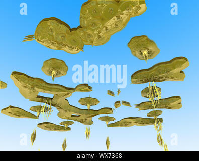 abstract colorful faraktal images 3d rendering Stock Photo