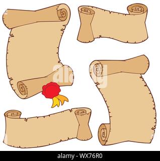 Old scrolls collection Stock Vector